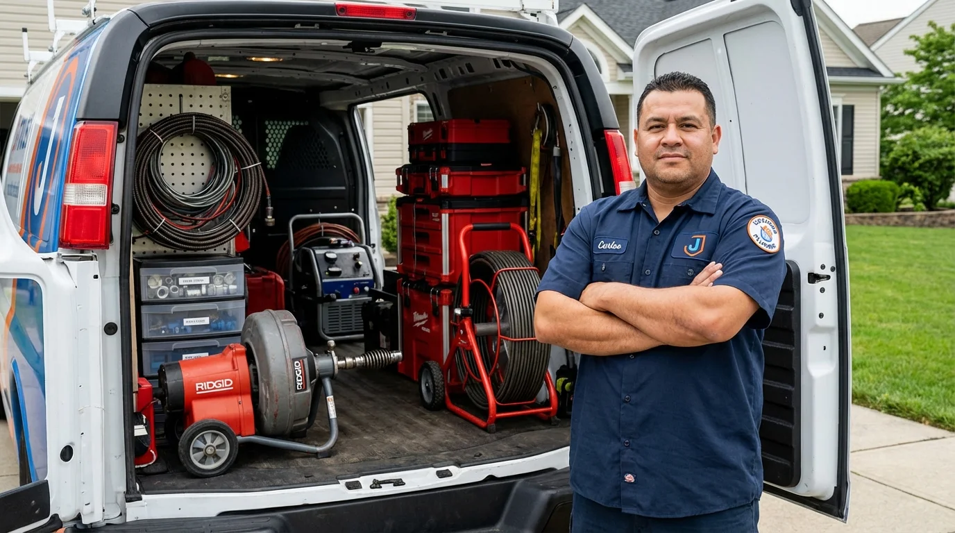 Professional drain cleaning equipment and Johns Plumbing LLC plumber in Phoenix
